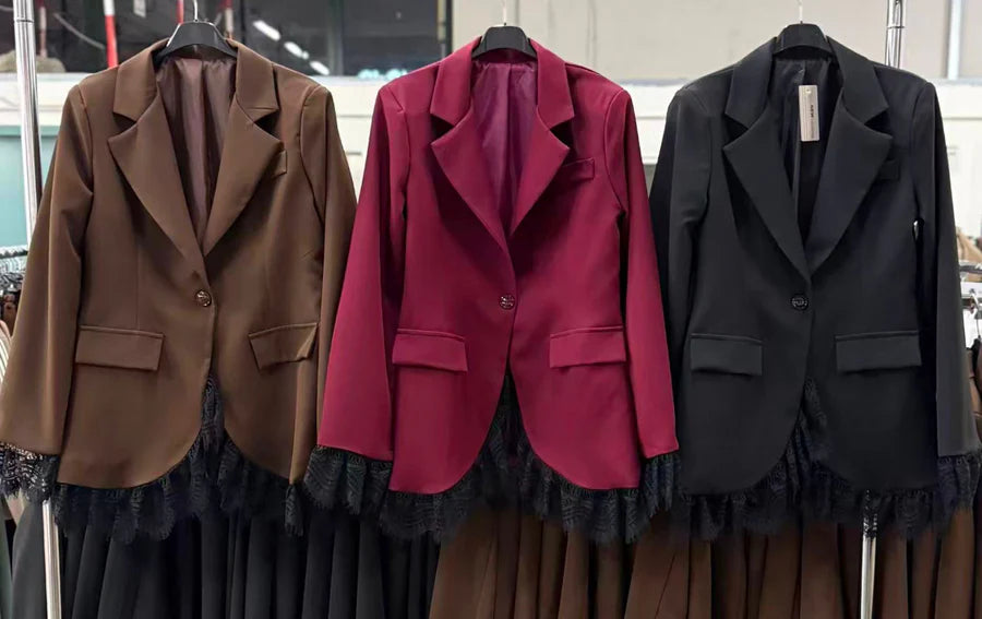 VESTIDO DE AMERICANA DE ENCAJE